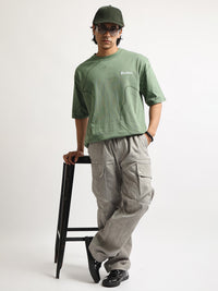 Boston Emboridery Hunter Green Half Sleeve T-Shirt
