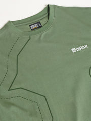 Boston Emboridery Hunter Green Half Sleeve T-Shirt