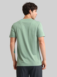 Basic Solid Light Green Half Sleeve T-Shirt