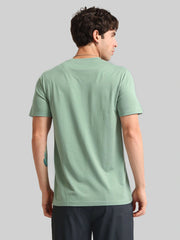Basic Solid Light Green Half Sleeve T-Shirt