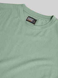 Basic Solid Light Green Half Sleeve T-Shirt