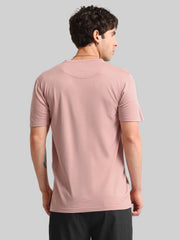 Basic Solid Pink Half Sleeve T-Shirt