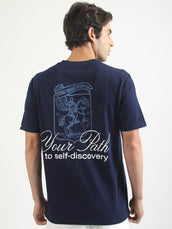 Your Path Navy, White Half Sleeve T-Shirt