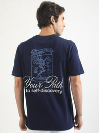 Your Path Navy, White Half Sleeve T-Shirt