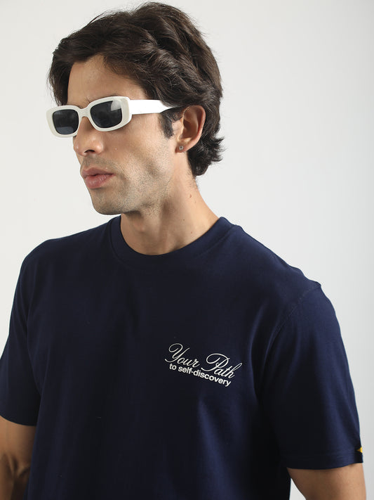 Your Path Navy, White Half Sleeve T-Shirt