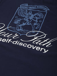 Your Path Navy, White Half Sleeve T-Shirt