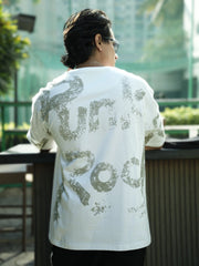 Rock White Half Sleeve T-Shirt