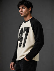 Waffle 47 Cream Full Sleeve T-Shirt
