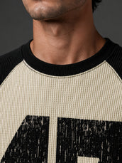 Waffle 47 Cream Full Sleeve T-Shirt