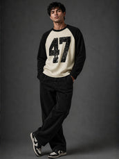 Waffle 47 Cream Full Sleeve T-Shirt