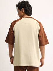 Disruptive Biscuit, Brown Half Sleeve T-Shirt