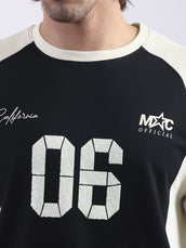 California Black, Cream Half Sleeve T-Shirt