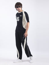 California Black, Cream Half Sleeve T-Shirt