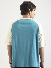 Brooklyn 1977 Blue, Cream Half Sleeve T-Shirt
