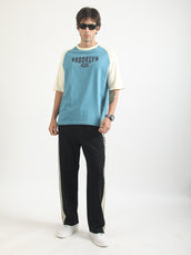 Brooklyn 1977 Blue, Cream Half Sleeve T-Shirt