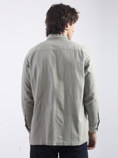 Sage Garden Embroidery Spray Green Shacket