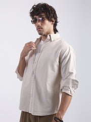Mini Checks Beige Full Sleeve Shirt