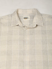 Beige Windowpane Check Shirt