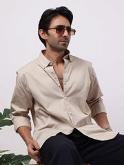 Soft Twill Biscuit Full Sleeve Shirt