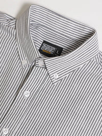 Oxford Stripes Black Full Sleeve Shirt