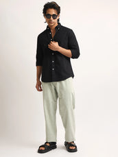 Oxford Black Full Sleeve Shirt