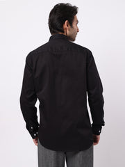 Soft Twill Black Full Sleeve Shirt