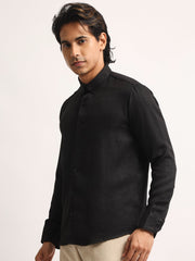 Super Twill Black Full Sleeve Shirt