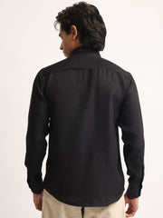 Super Twill Black Full Sleeve Shirt
