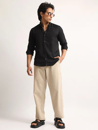 Super Twill Black Full Sleeve Shirt