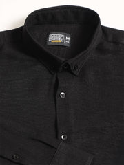Super Twill Black Full Sleeve Shirt