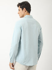 Soft Tech Blue Full Sleeve Shirt