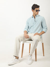 Soft Tech Blue Full Sleeve Shirt