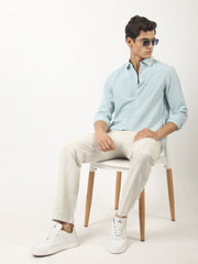 Soft Tech Blue Full Sleeve Shirt