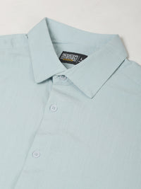 Soft Tech Blue Full Sleeve Shirt