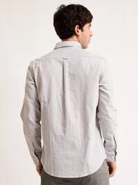 Oxford Stripes Brown Full Sleeve Shirt