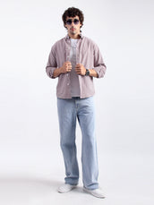 Mini Checks Red Full Sleeve Shirt