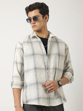 Graphite Plaid Cream Shirt