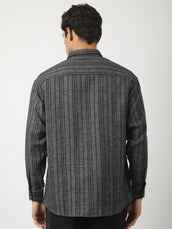 Broken Pinstripes Dark Grey Shirt