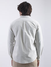 Oxford Stripes Green Full Sleeve Shirt