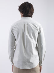 Oxford Stripes Green Full Sleeve Shirt