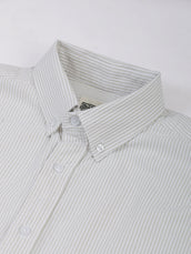 Oxford Stripes Green Full Sleeve Shirt