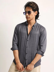 Super Twill Grey Full Sleeve Shirt