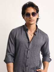 Super Twill Grey Full Sleeve Shirt