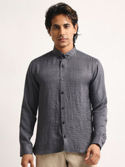 Super Twill Grey Full Sleeve Shirt