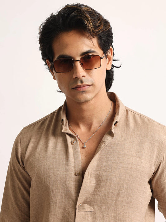 Super Twill Khaki Full Sleeve Shirt