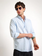 Oxford Stripes Light Blue Full Sleeve Shirt