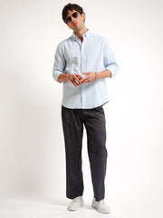 Oxford Stripes Light Blue Full Sleeve Shirt