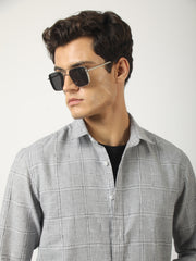 Light Grey Checks Shirt