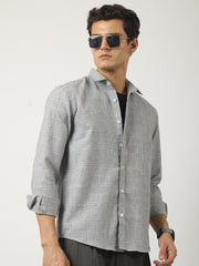 Light Grey Checks Shirt
