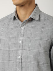 Light Grey Checks Shirt